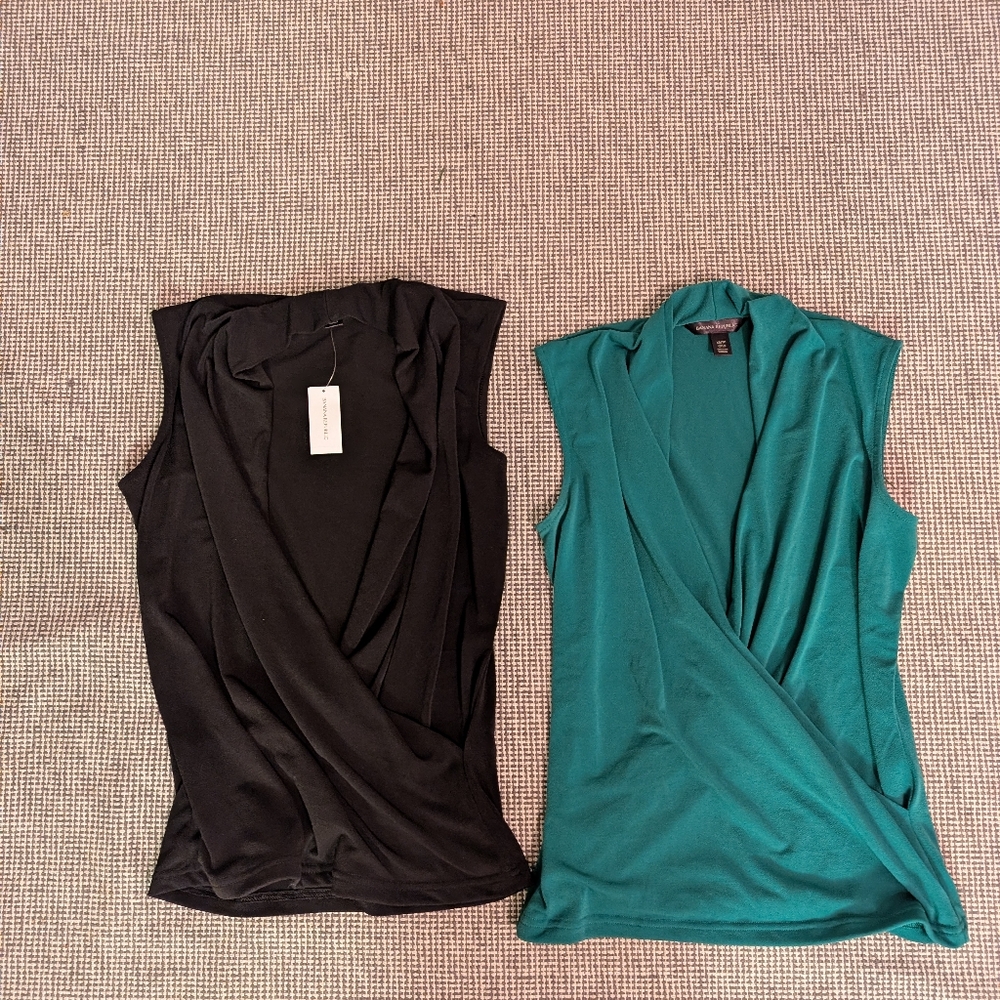 2 Banana Republic surplice blouses